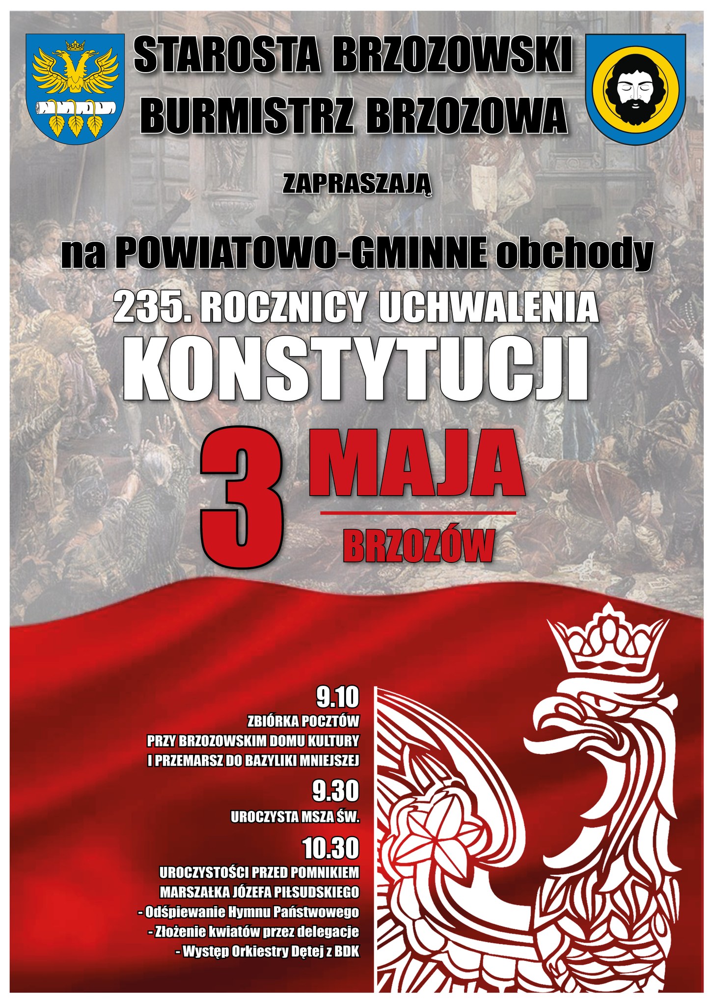 Powiatowo-Gminne obchody 235. rocznicy uchwalenia Konstytucji 3 Maja