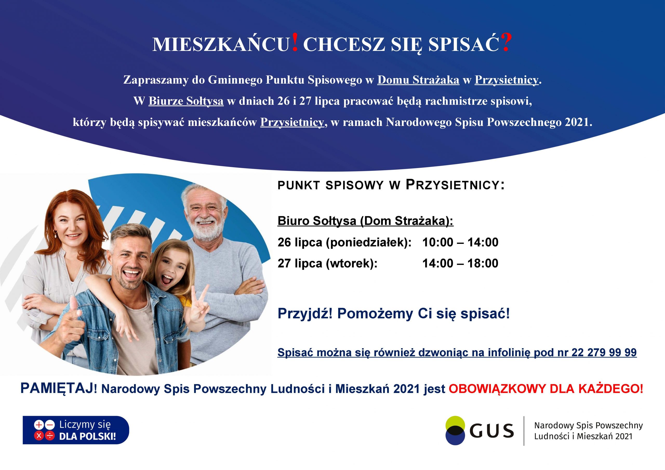 Punkt spisowy w Przysietnicy