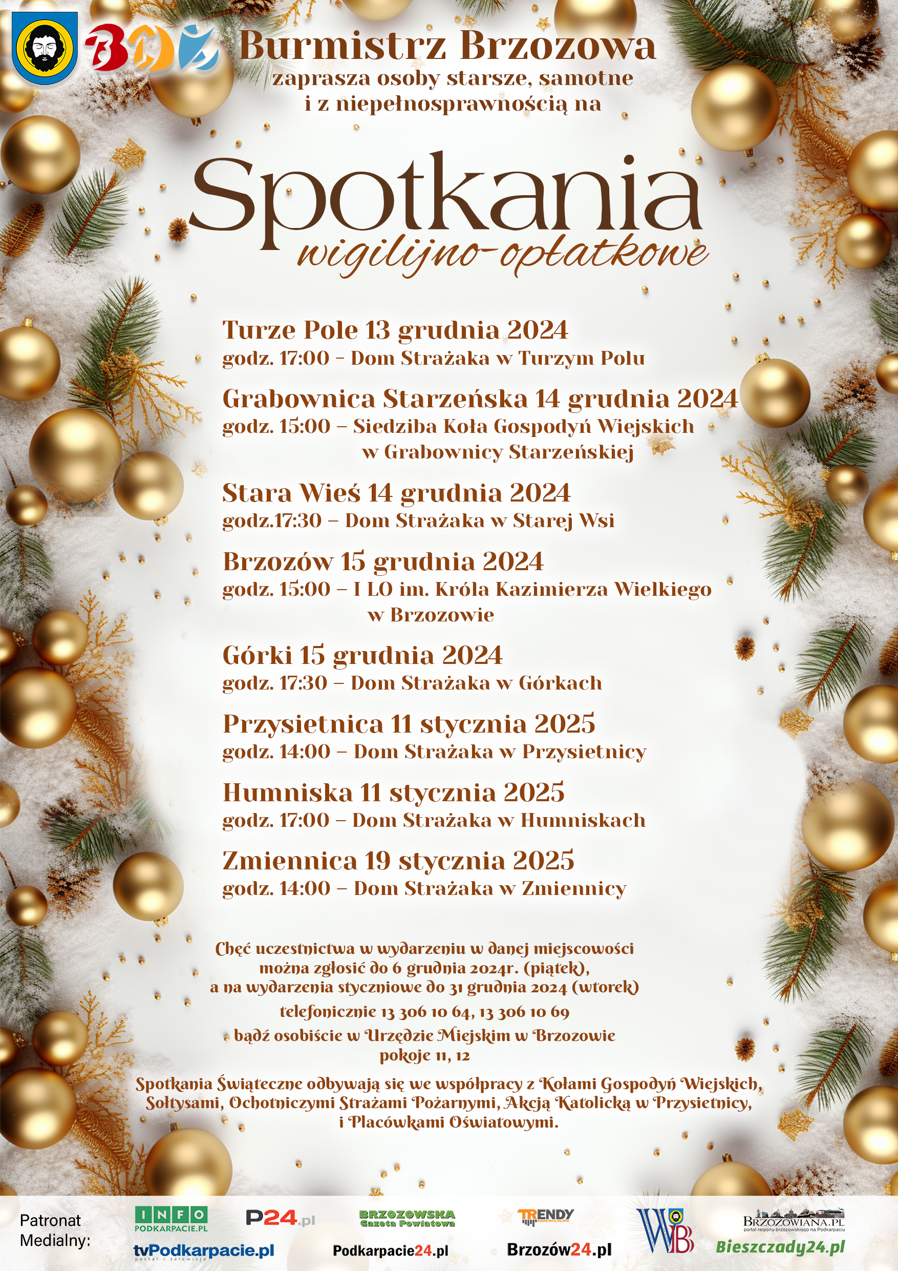 Spotkania Opłatkowe w Gminie Brzozów