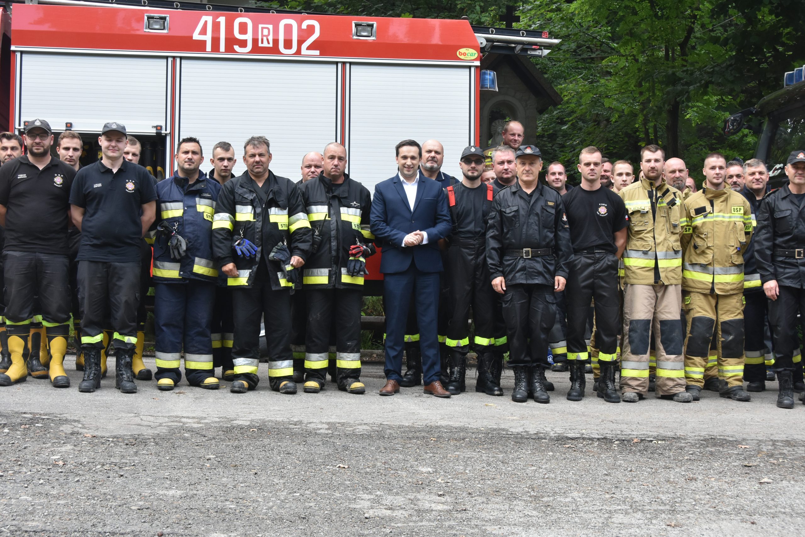 Ćwiczenia strażaków OSP z terenu gminy Brzozów