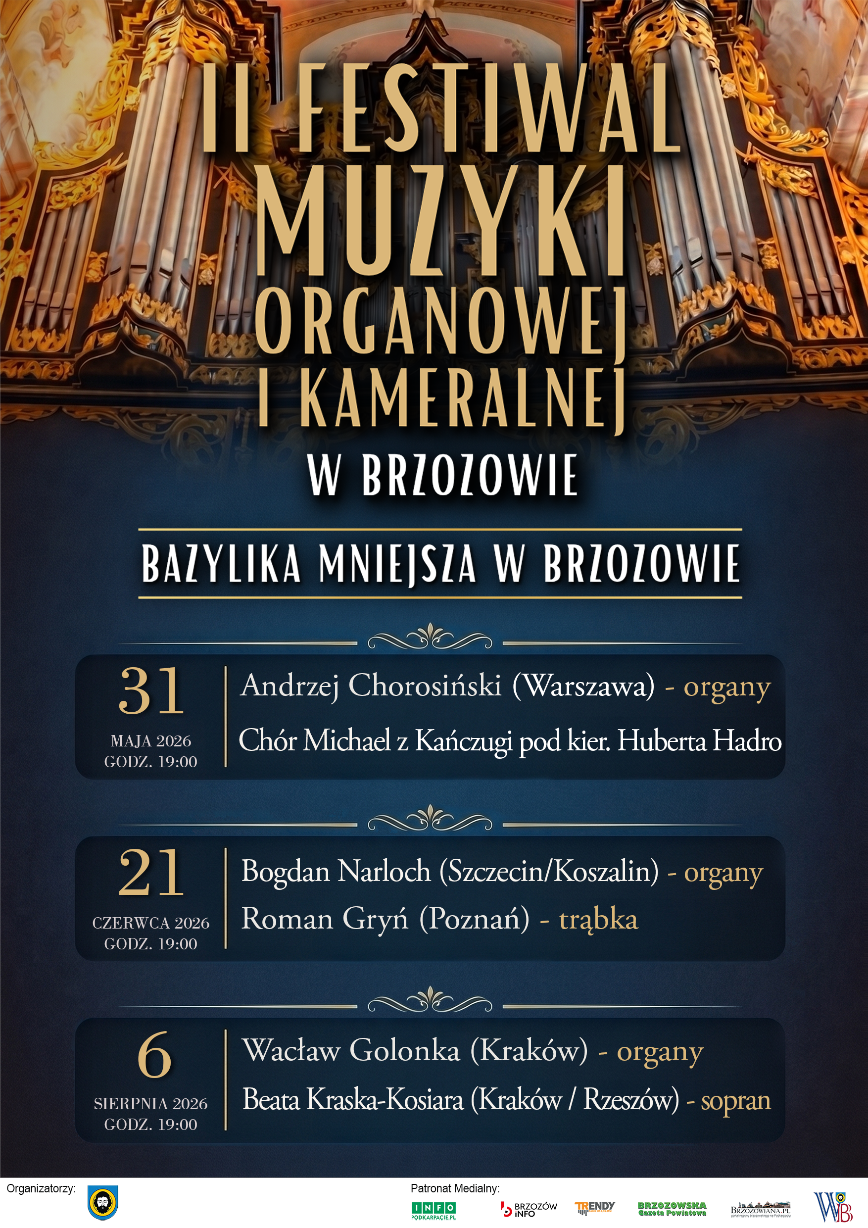 II Festiwal Muzyki Organowej i Kameralnej w Brzozowie