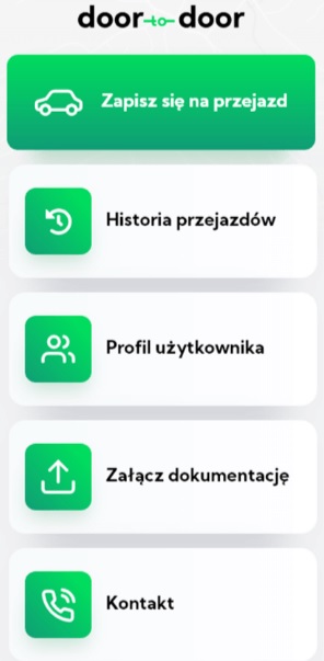 Aplikacja mobilna usługi Door to Door