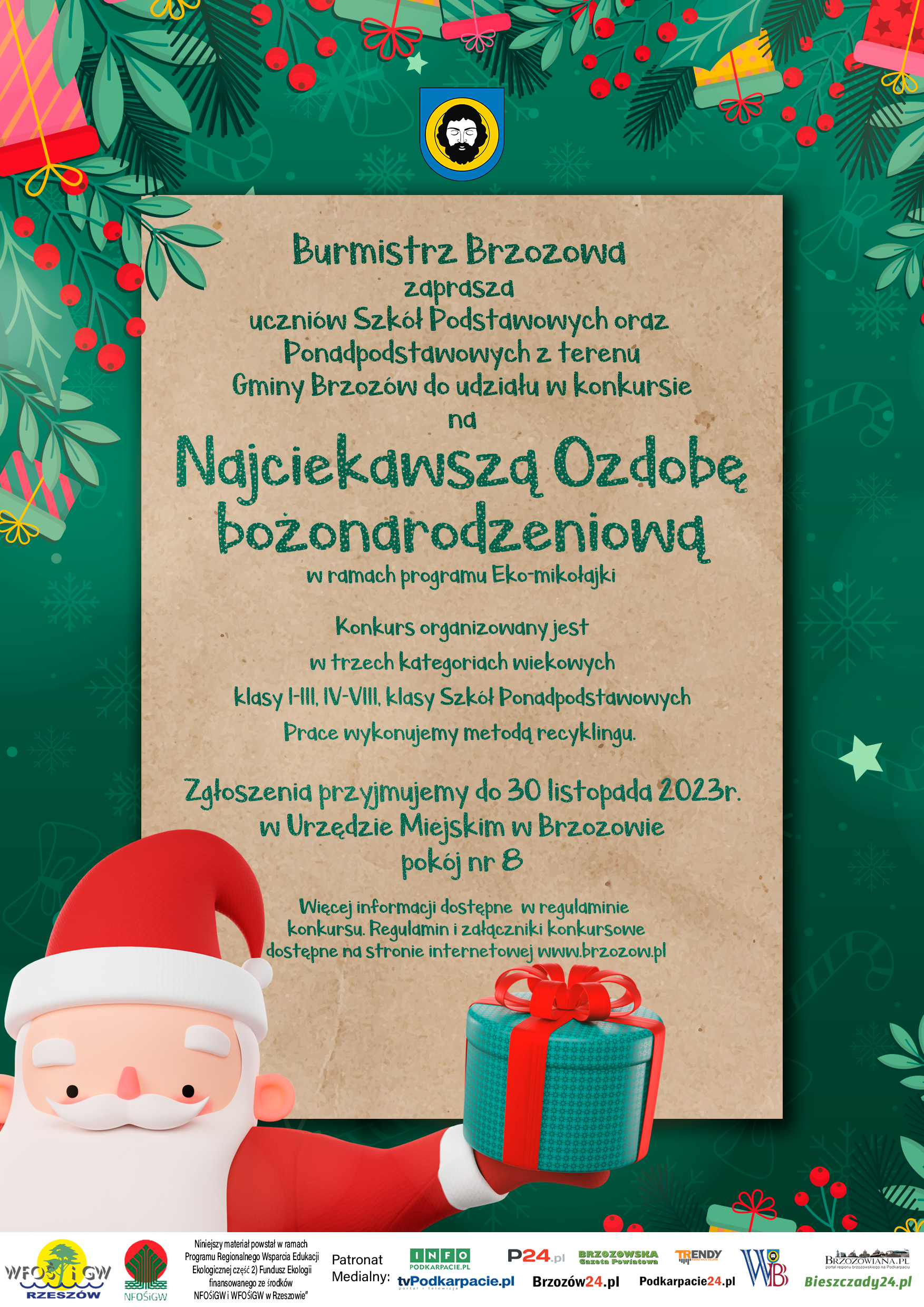 Konkurs na „Najciekawszą ozdobę bożonarodzeniową”