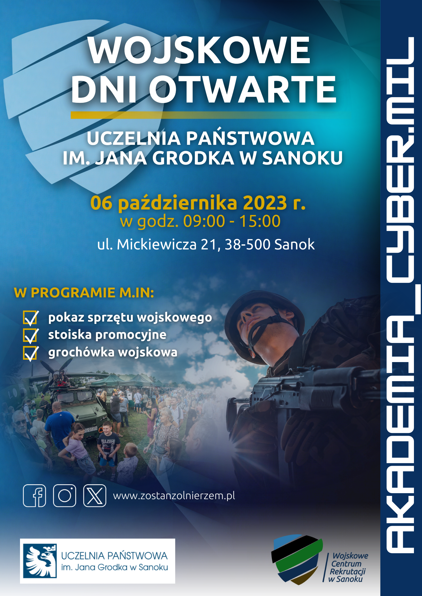 Wojskowe Dni Otwarte na Uczelni Państwowej im. Jana Grodka w Sanoku