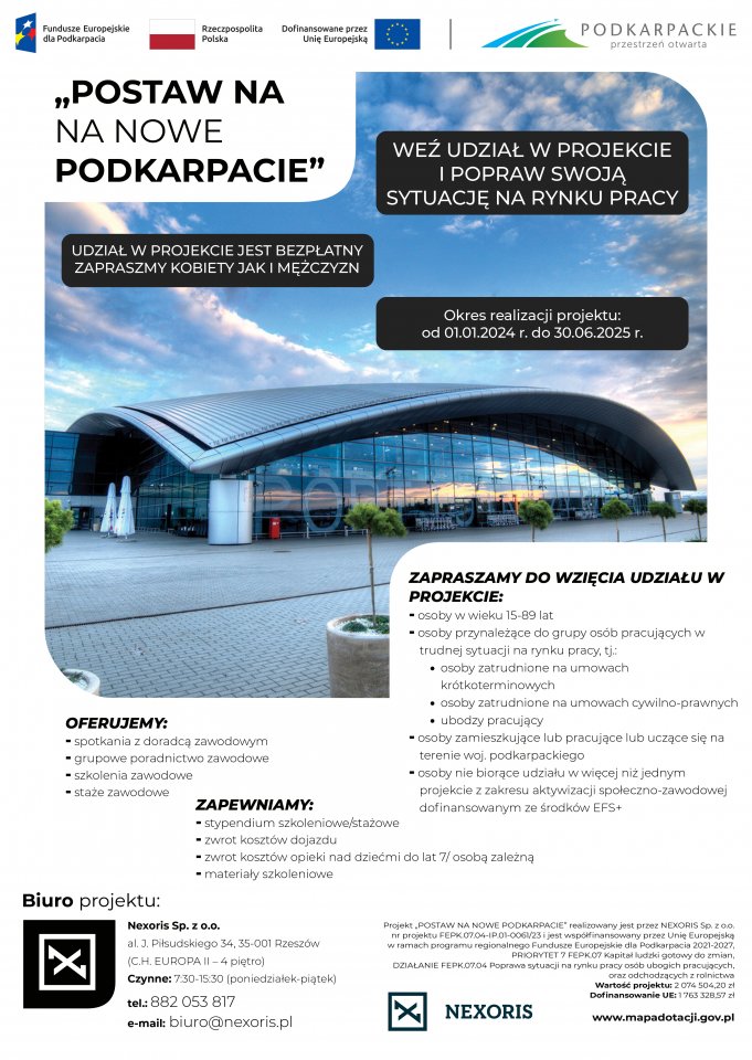 Projekt „POSTAW NA NOWE PODKARPACIE”