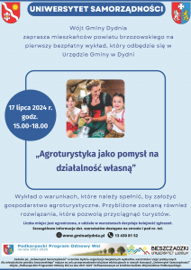 „Agroturystyka jako pomysł na działalność własną” – zaproszenie na pierwszy wykład