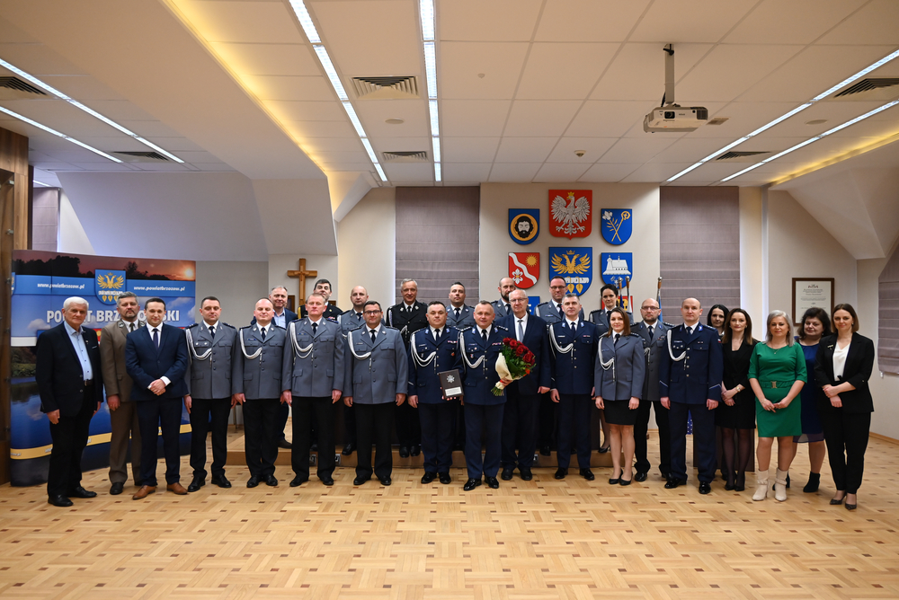 Pożegnanie odchodzącego na emeryturę Komendanta Powiatowego Policji w Brzozowie
