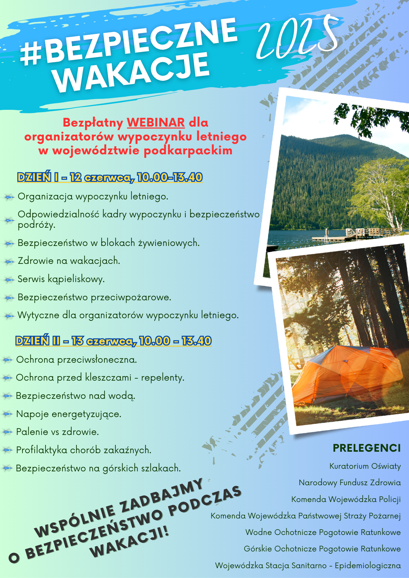 Weź udział w webinarze „Bezpieczne wakacje 2025 r.”