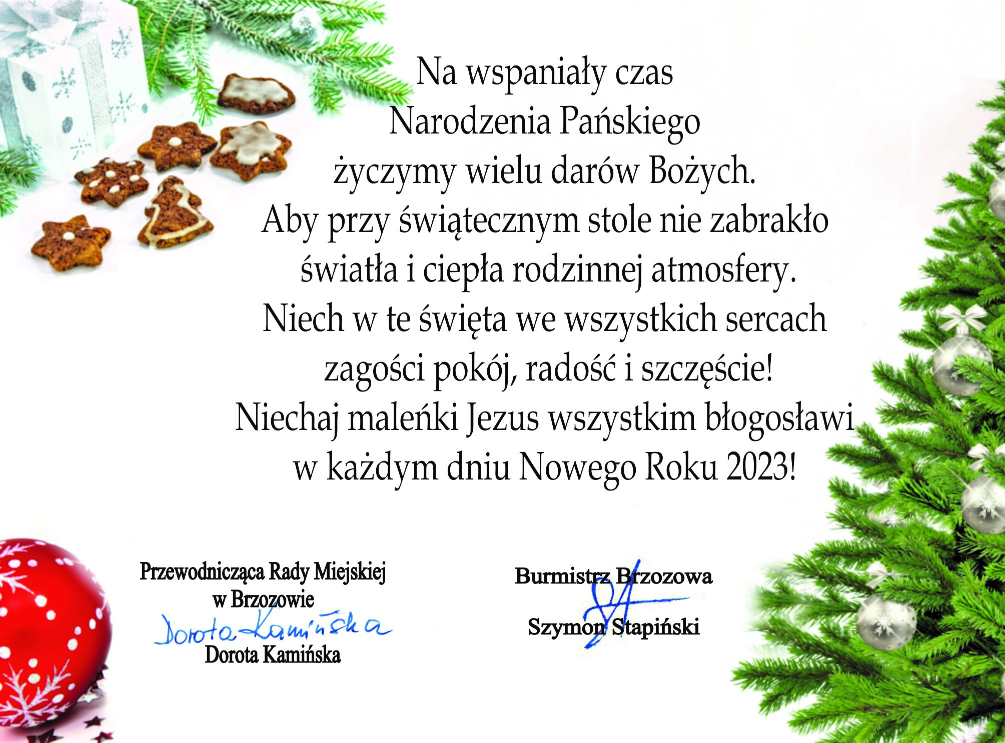 Życzenia świąteczne i noworoczne