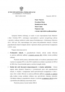 Informacja dla producentów rolnych