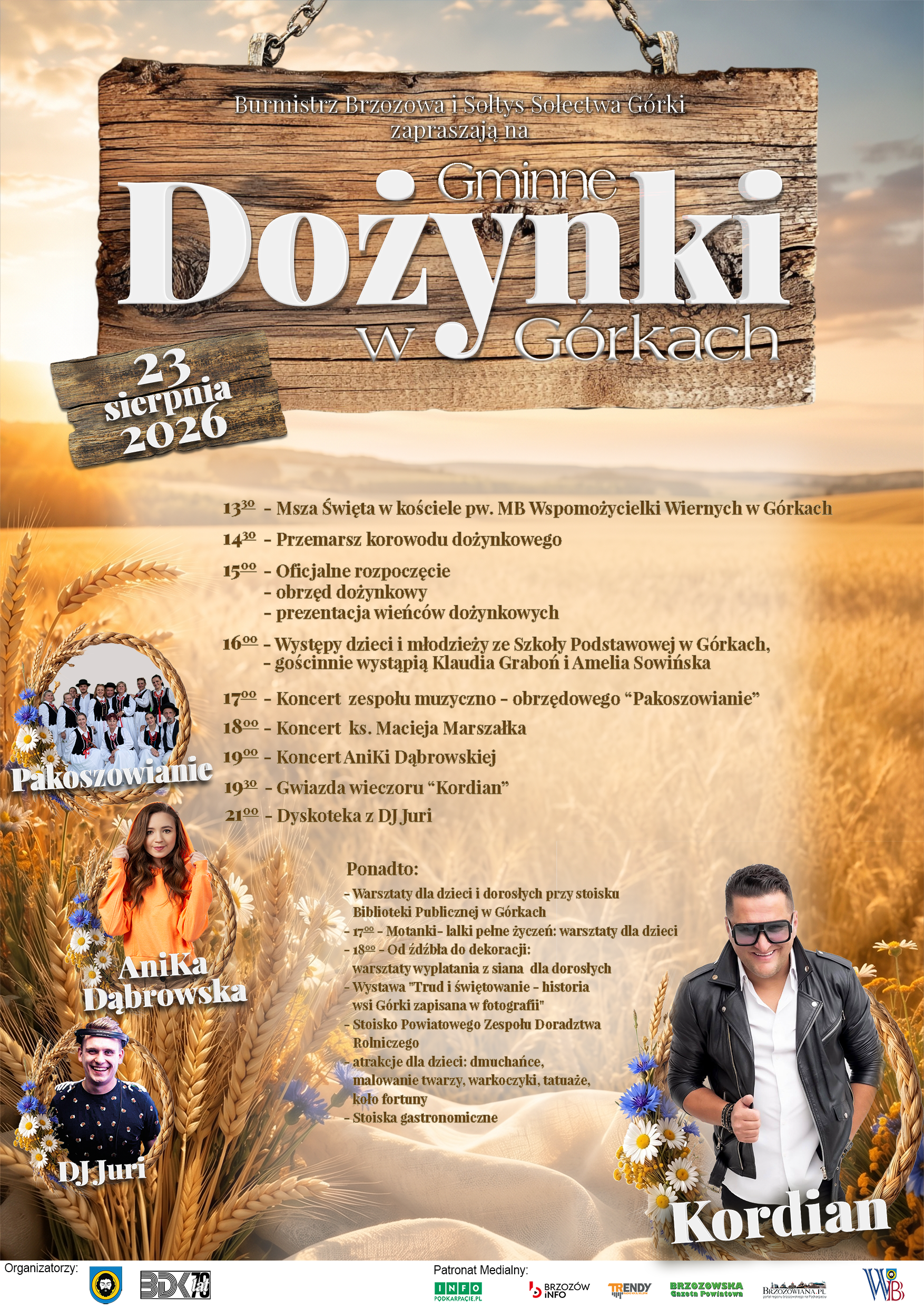 Święto plonów, tradycji i wspólnej zabawy - zapraszamy na Dożynki w Górkach 